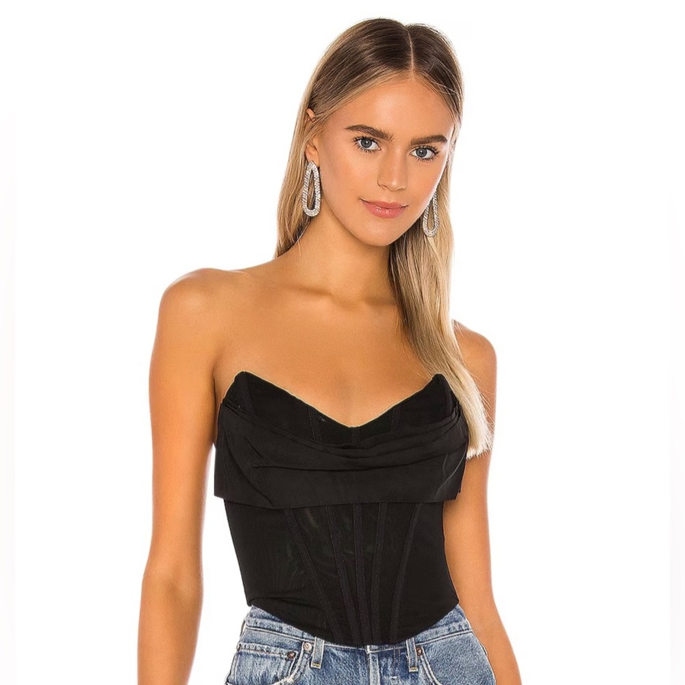 NBD | NWOT Hailee Bustier Top in Black Size S